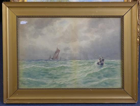 William Henry Pearson (19th/20th C.) The Harbour Buoy 14 x 20.5in.